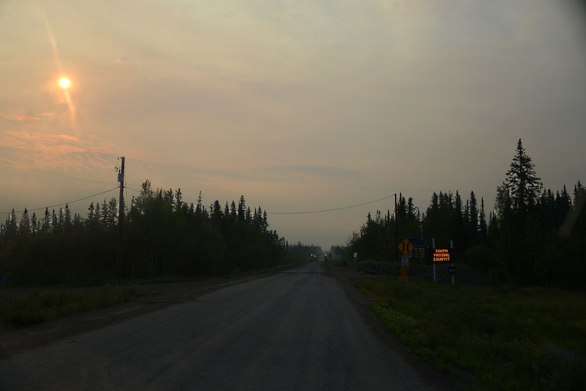 02A The Beginning Of The Dempster Highway Near Dawson City In The Early Morning Sun On The Way To Tombstone Territorial Park Yukon